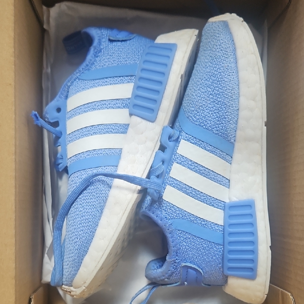 Adidas Kids Sky Blue and White Sneakers